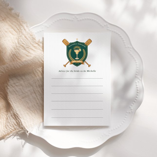 Carte Conseil Camp de célibataire Montagnes & Margaritas (Mountains & Margaritas Camp Bachelorette Advice Card)