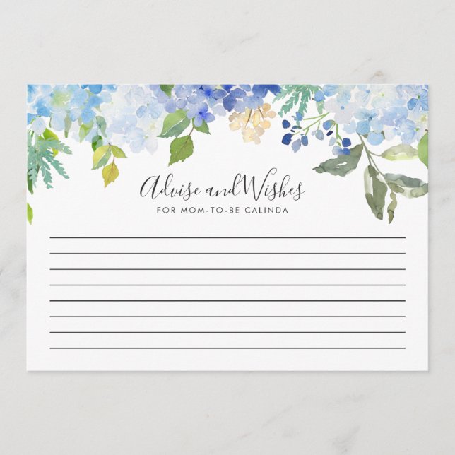 Carte Conseil Carolina | BABY SHOWER | conseils et souhaits (Devant)
