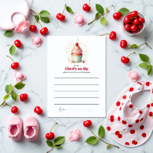 Carte Conseil Cerise sur le Baby shower supérieur