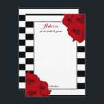Carte Conseil Chic Moderne Luxe Mariage Collection - Roses rouge<br><div class="desc">Célébrez avec style avec ces cartes de conseil chic. Le design simple et élégant permettra à vos invités d'écrire une note de conseil à garder et à lire dans les années à venir. Le libellé est facile à personnaliser, de sorte que ces cartes peuvent rapidement être transformées en cartes de...</div>