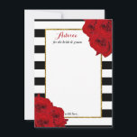 Carte Conseil Chic Moderne Luxe Mariage Collection - Roses rouge<br><div class="desc">Célébrez avec style avec ces cartes de conseil chic. Le design simple et élégant permettra à vos invités d'écrire une note de conseil à garder et à lire dans les années à venir. Le libellé est facile à personnaliser, de sorte que ces cartes peuvent rapidement être transformées en cartes de...</div>