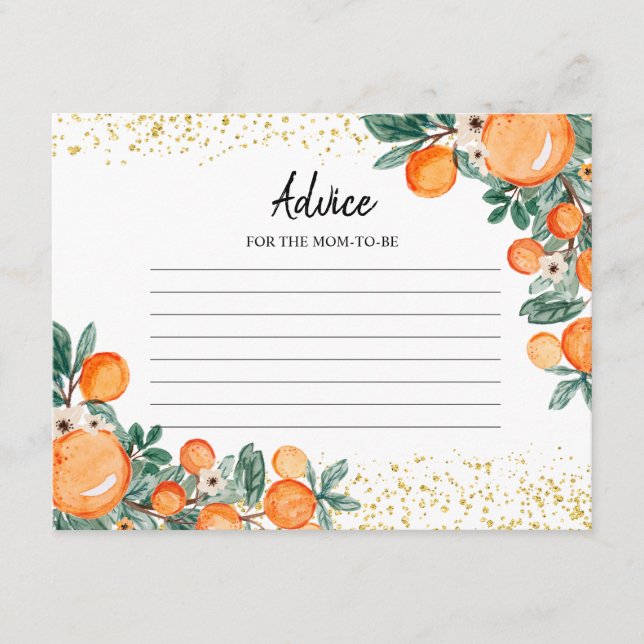 Carte conseil Citrus Summer Orange Green (Devant)