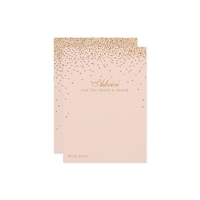 Carte Conseil Collection de Mariages Blush Pink & Glam Gold (Devant/Arrière en situation)