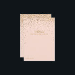 Carte Conseil Collection de Mariages Blush Pink & Glam Gold<br><div class="desc">Ajoutez une touche de glamour à votre mariage avec ces cartes de conseils en confettis rose et or. Le design simple et élégant permettra à vos invités d'écrire une note de conseil à garder et à lire dans les années à venir. Le libellé est facile à personnaliser, de sorte que...</div>