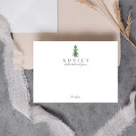Carte Conseil Collection de Mariages de la forêt de pins d'aquar<br><div class="desc">Célébrez dans le style avec ces cartes de conseil modernes et tendance. Le design simple et élégant permettra à vos invités d'écrire une note de conseil à garder et à lire dans les années à venir. Le libellé est facile à personnaliser, de sorte que ces cartes peuvent rapidement être transformées...</div>