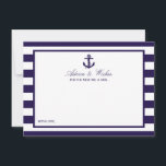 Carte Conseil Collection de Mariages de la marine d'Ancres nauti<br><div class="desc">Célébrez avec style avec ces cartes de conseils nautiques d'ancre. Le design simple et élégant permettra à vos invités d'écrire une note de conseil à garder et à lire dans les années à venir. Le libellé est facile à personnaliser, de sorte que ces cartes peuvent rapidement être transformées en cartes...</div>