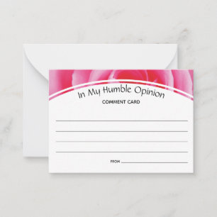 Carte Conseil Commentaires personnalisés Commentaires dans mon H