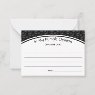 Carte Conseil Commentaires personnalisés Commentaires dans mon H