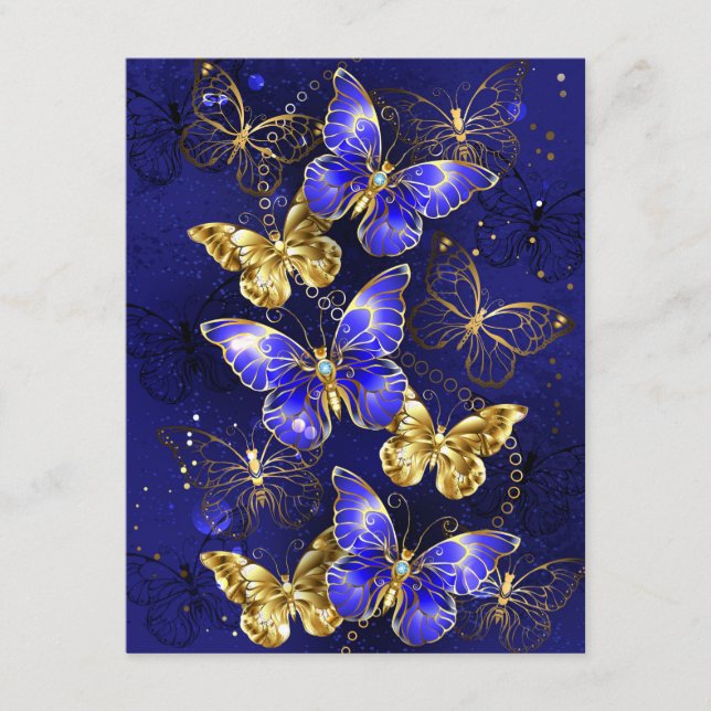 Carte Conseil Composition avec papillons Sapphire (Devant)