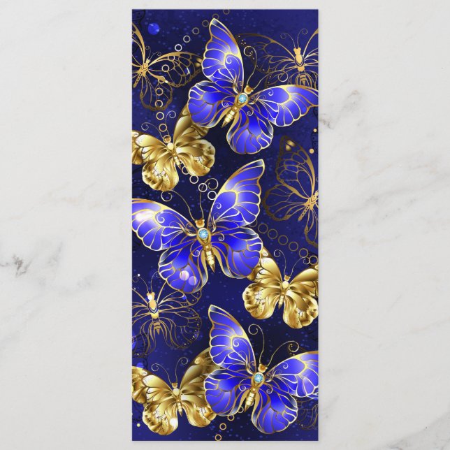 Carte Conseil Composition avec papillons Sapphire (Devant)