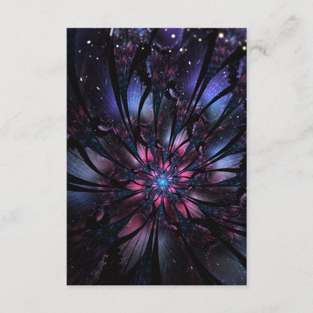 Carte Conseil Conception Abstraite des fleurs fractales. (Devant)