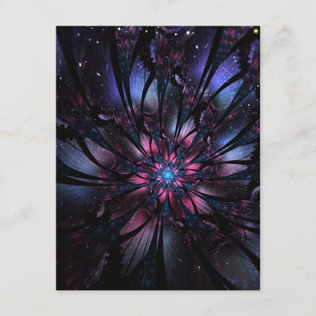 Carte Conseil Conception Abstraite des fleurs fractales. (Devant)