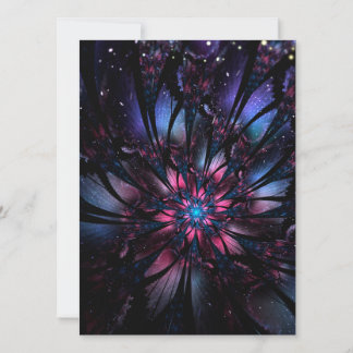Carte Conseil Conception Abstraite des fleurs fractales.