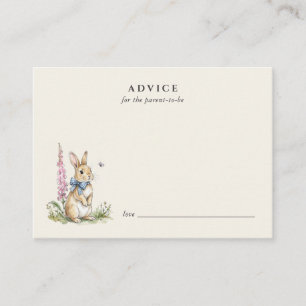 Carte Conseil Conseils de baby shower de lapin vintage
