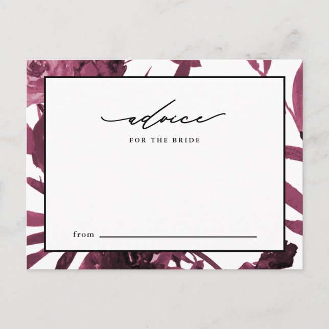 Carte Conseil Conseils de botanique bourguignon élégant pour la  (Devant)