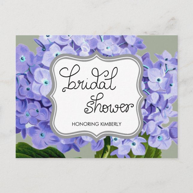 Carte Conseil Conseils de Fête des mariées Lavender Hydrangeas (Devant)