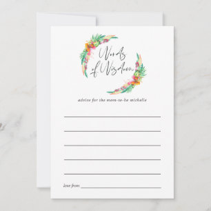 Carte Conseil Conseils de maman pour une Baby Shower de plage d'