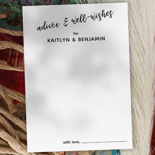 Carte Conseil Conseils de typographie simple et bons souhaits (Créateur téléchargé)