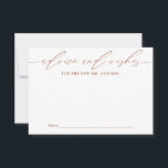 Carte Conseil Conseils en terre cuite pour les jeunes mariés Car<br><div class="desc">Ces cartes magnifiquement conçues offrent un moyen unique pour les invités mariages de partager leurs conseils et leurs souhaits sincères avec la mariée et le marié. Idéales pour ajouter une touche personnelle à votre journée spéciale, ces cartes assurent des gardiens chéris pour le couple heureux. Parfait pour les réceptions de...</div>