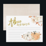 Carte Conseil Conseils floraux de citrouille blanche pour la fut<br><div class="desc">Carte de conseils floraux de citrouille blanche pour la future mariée</div>