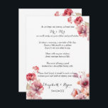 Carte Conseil Conseils Mariages Peach Fuzz<br><div class="desc">Jolie carte de fleurs de pêche mariages pour vos invités à ajouter leurs conseils et leurs voeux. Quelle jolie façon de se souvenir de votre journée spéciale. Joli rose,  couleur pêche fuzz,  fleurs d'aquarelle.</div>