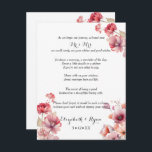 Carte Conseil Conseils Mariages Peach Fuzz<br><div class="desc">Jolie carte de fleurs de pêche mariages pour vos invités à ajouter leurs conseils et leurs voeux. Quelle jolie façon de se souvenir de votre journée spéciale. Joli rose,  couleur pêche fuzz,  fleurs d'aquarelle.</div>