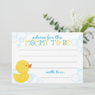 Carte Conseil Conseils pour le Baby shower en caoutchouc pour le
