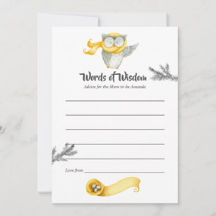 Carte Conseil Conseils pour maman pour la baby shower de Noël de