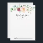 Carte Conseil Contemporain Eucalyptus Mariages Paroles de sagess<br><div class="desc">Cette carte de conseil de sagesse mariage d'eucalyptus contemporains est parfaite pour un mariage simple. Le design est composé de couleurs d'eau violet, rousse, bordée et bordeaux de délicieuses pivoines avec des feuilles d'eucalyptus verts, inspirant beauté artistique. Ces cartes sont parfaites pour un mariage, une douche nuptiale, un baby shower,...</div>