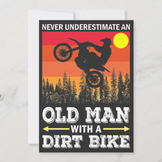 Carte Conseil Cool classique Vintage Retro Motocross Dirt Bike