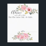 Carte conseil couleur Aquarelle couleur rose pâle<br><div class="desc">Belle aquarelle douce Lush Blush Rose Floral avec une touche d'or. Personnalisez avec vos détails facilement et rapidement,  appuyez simplement sur le bouton customiser. Coordination florale sur le dos. Les articles correspondants pour compléter votre collection d'événements sont disponibles dans notre boutique Zazzle!</div>