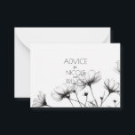 Carte Conseil Créer votre propre - Joli Fleurs sauvages B&W<br><div class="desc">Créer votre propre - Joli B&W Fleurs sauvages Visitez notre boutique pour obtenir plus de coordination mariage et événements spéciaux,  décors et faveurs!</div>