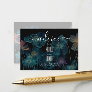 Carte Conseil Créez Vos Fleurs X-Ray Bleues
