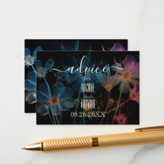 Carte Conseil Créez vos propres fleurs de rayons X rose bleu