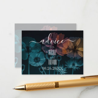 Carte Conseil Créez vos propres Fleurs X-Ray Bleu Jaune Rose