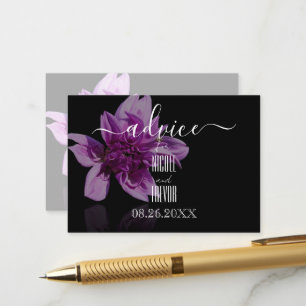 Carte Conseil Créez votre propre fleur violette en noir