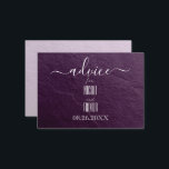 Carte Conseil Créez votre propre texture violette profonde<br><div class="desc">Créez votre propre carte de conseil en texture violette profonde personnalisée Visitez notre boutique pour plus de coordination des fournitures,  décors et faveurs pour les événements mariages et spéciaux !</div>