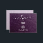 Carte Conseil Créez votre propre texture violette profonde<br><div class="desc">Créez votre propre carte de conseil en texture violette profonde personnalisée Visitez notre boutique pour plus de coordination des fournitures,  décors et faveurs pour les événements mariages et spéciaux !</div>