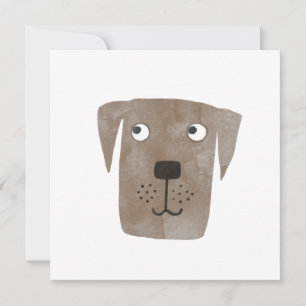 Carte Conseil Cute Chocolate Labrador Retriever Chien Anniversai
