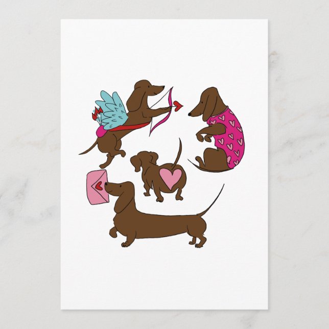 CARTE CONSEIL DACHSHUNDS CUPID  (Devant)