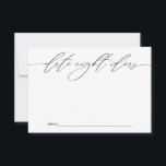 Carte Conseil Date Night Idees for Newlyweds Keepsaké Card<br><div class="desc">Ces cartes magnifiquement conçues offrent un moyen unique pour les invités mariages de partager leurs idées de dattes préférées avec la mariée et le marié. Idéales pour ajouter une touche personnelle à votre journée spéciale, ces cartes assurent des gardiens chéris pour le couple heureux. Parfait pour les réceptions de mariage,...</div>