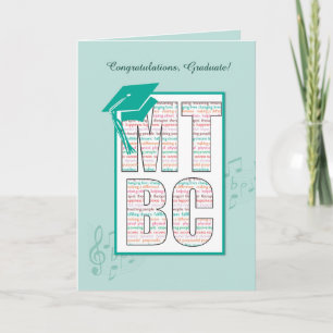 Carte Conseil de la musicothérapie Congrats de graduatio