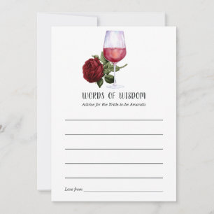 Carte Conseil Dégustation de vin floral rouge Bourgogne Enterrem