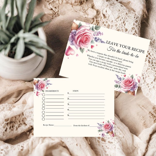Carte Conseil Demande de recette de glace pour la mariée (Créateur téléchargé)