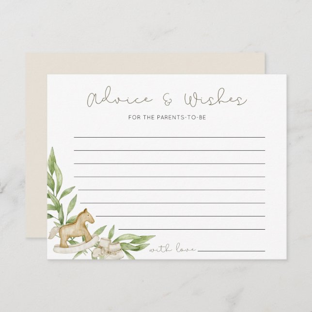 Carte Conseil Des conseils rustiques neutres pour les femmes sou (Devant / Derrière)