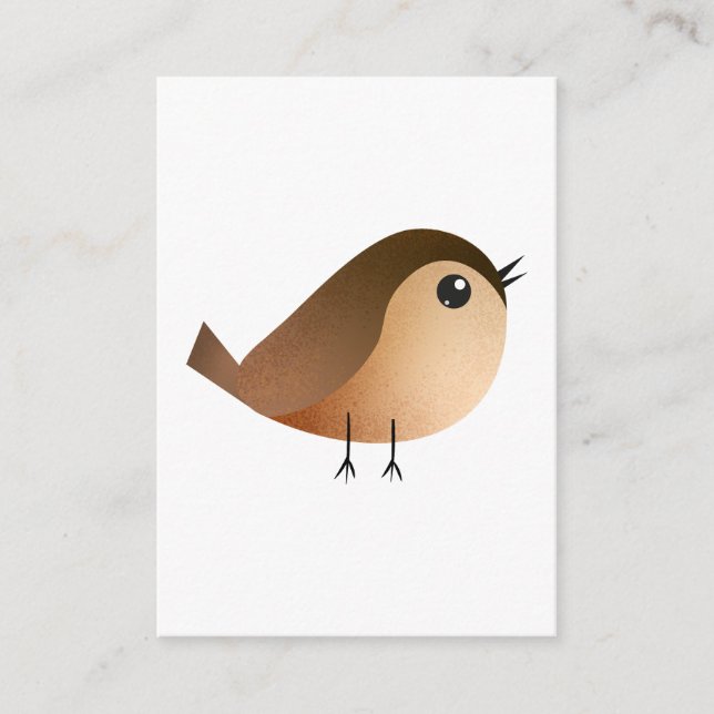 Carte Conseil Dessin d'Oiseau de Bruant (Devant)