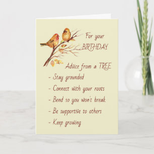 Carte Conseil d'un arbre Citation inspirationnelle ANNIV