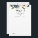 Carte Conseil Élégant hiver Floral Mariage Paroles de sagesse<br><div class="desc">Cette élégante carte de conseil à fleurs hivernales mariage est parfaite pour un mariage moderne. Le design présente de belles peintes à la main bleu foncé, bleu, bleu marine, rose, rousse, fleurs d'or et feuillage vert, entassés dans d'élégants bouquets. Ces cartes sont parfaites pour un mariage, une douche nuptiale, un...</div>