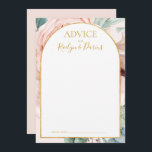 Carte Conseil Elégant Jardin Floral Blush | Mariage Pastel<br><div class="desc">Cet élégant jardin fleuri | pastel mariage est la carte conseil parfaite pour votre mariage botanique boho, rose de printemps. Le design comprend un cadre en feuille d'or accompagné d'un simple rose de champagne de pêche à l'aquarelle, d'une végétation minimaliste d'eucalyptus vert sauge et d'un fleur sauvage de pavot de...</div>