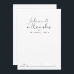 Carte Conseil Elégant Mariage de calligraphie simple<br><div class="desc">Cette carte de conseil mariage de calligraphie simple et élégante est parfaite pour un mariage rustique. Le design sobre et élégant présente une typographie de script classique et sophistiquée en noir et blanc. Ces cartes sont parfaites pour un mariage, une douche nuptiale, un baby shower, une fête de remise de...</div>